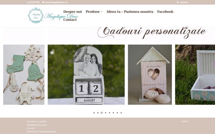 Screenshot of angeliquedeco.ro