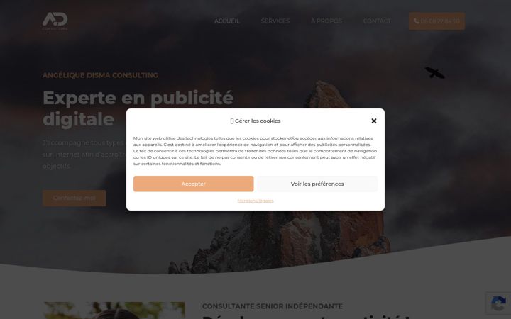 Screenshot of angeliquedisma.fr