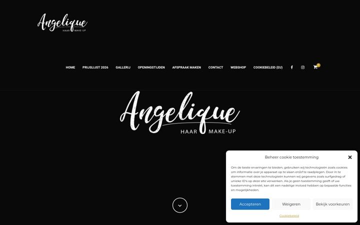 Screenshot of angeliquehaar-makeup.nl