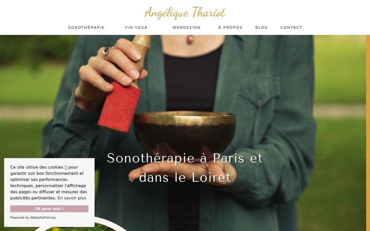 Ekraanipilt saidist angeliquethariot.fr
