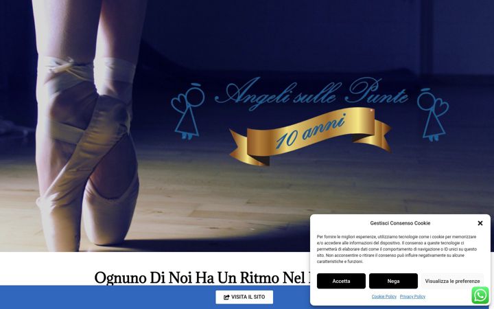 Screenshot of angelisullepunte.it