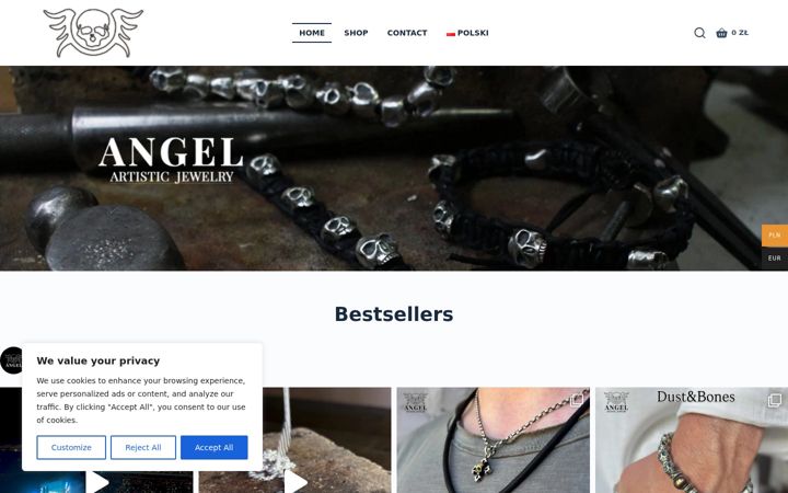 Screenshot of angelkrzeszewski.com
