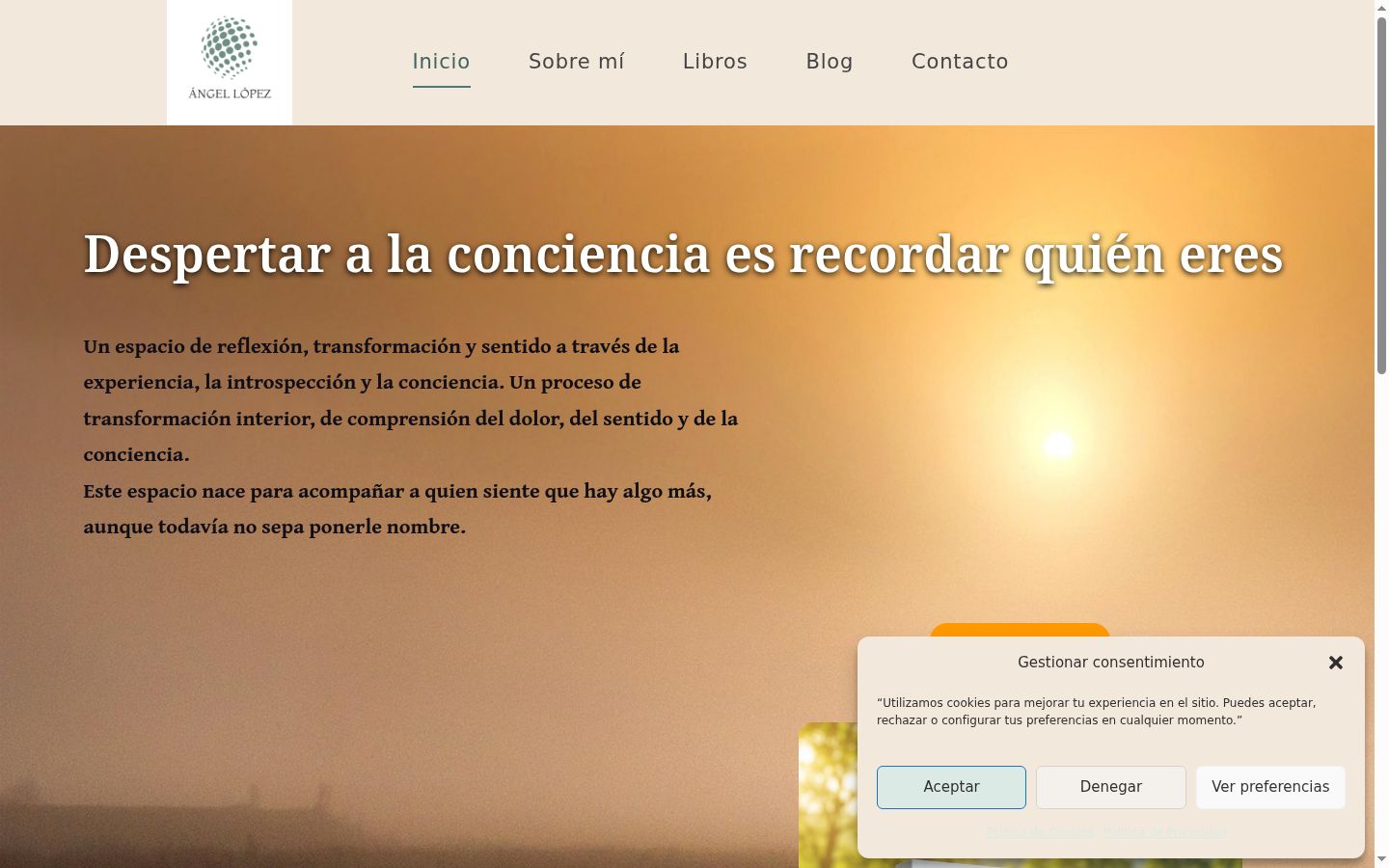 Screenshot of the consent banner shown before any interaction