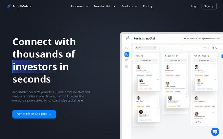 Screenshot of angelmatch.io