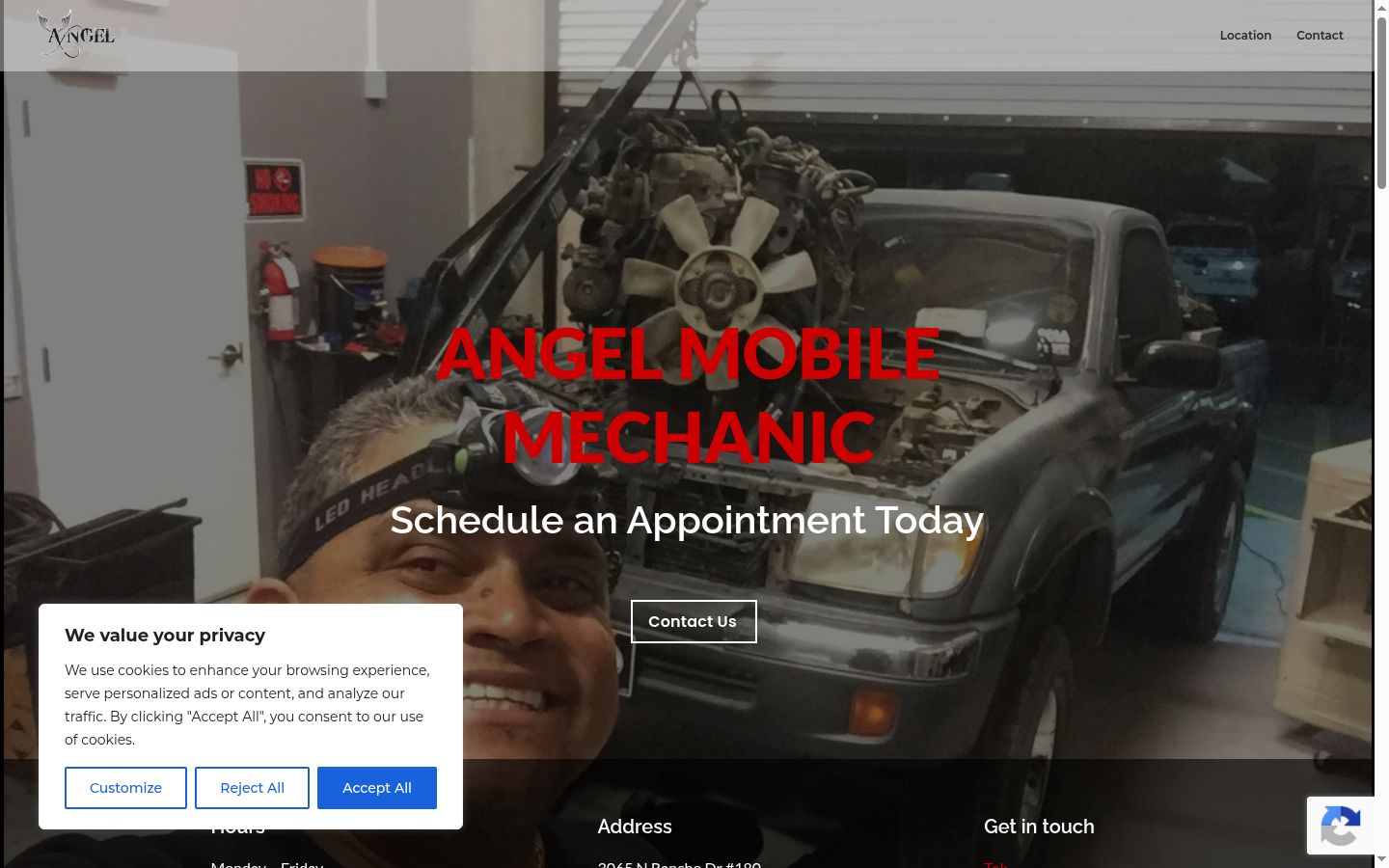Screenshot του banner συγκατάθεσης που εμφανίστηκε πριν από οποιαδήποτε αλληλεπίδραση