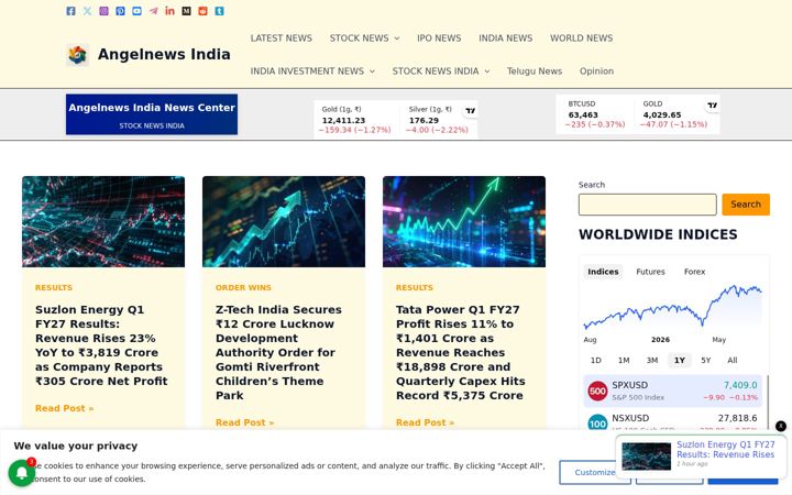 Screenshot of angelnews.in
