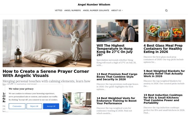 Snímek obrazovky angelnumberwisdom.com