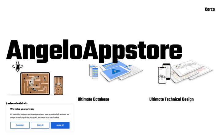 Screenshot of angeloappstore.eu