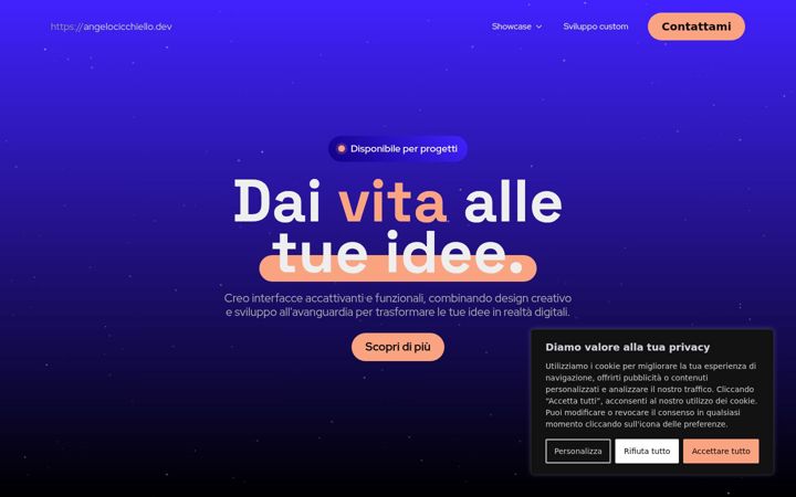 Screenshot of angelocicchiello.dev