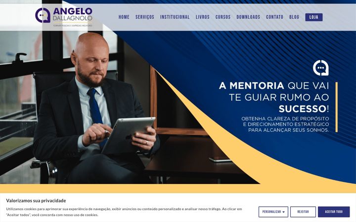 Screenshot of angelodallagnolo.com.br