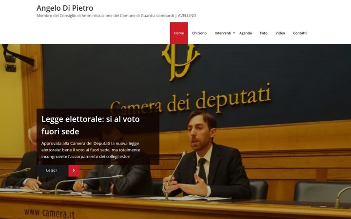 Screenshot του angelodipietro.it