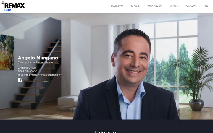 Screenshot of angelomangano.com