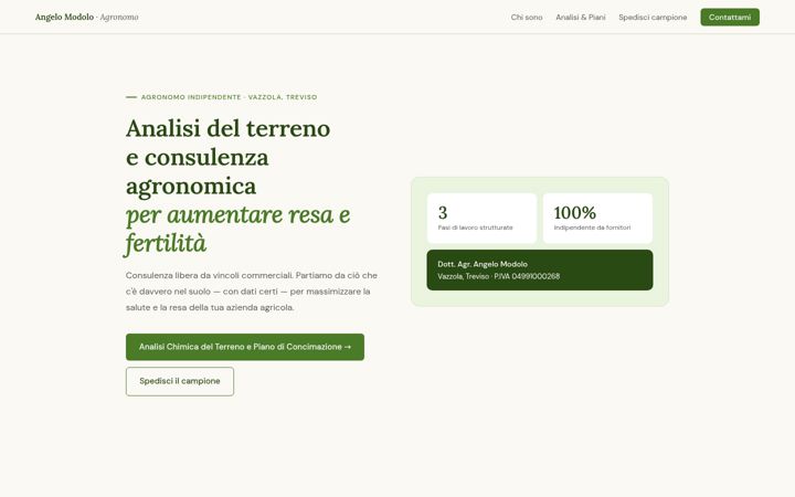 Screenshot of angelomodoloagronomo.com