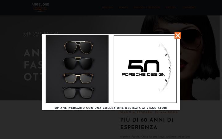 Screenshot of angelonefashionottica.com