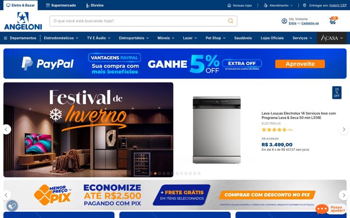 Zrzut ekranu angeloni.com.br