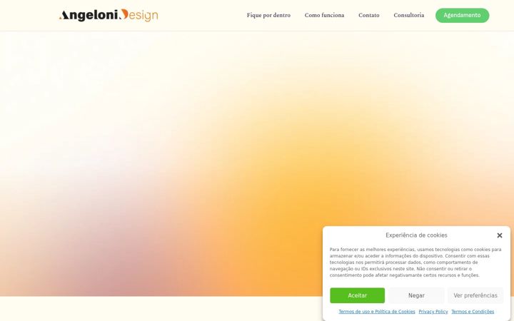Screenshot of angelonidesign.com