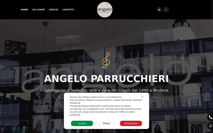 Screenshot of angeloparrucchieri.it