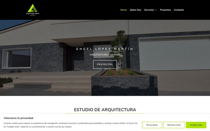 Posnetek zaslona angelopezarquitectura.com
