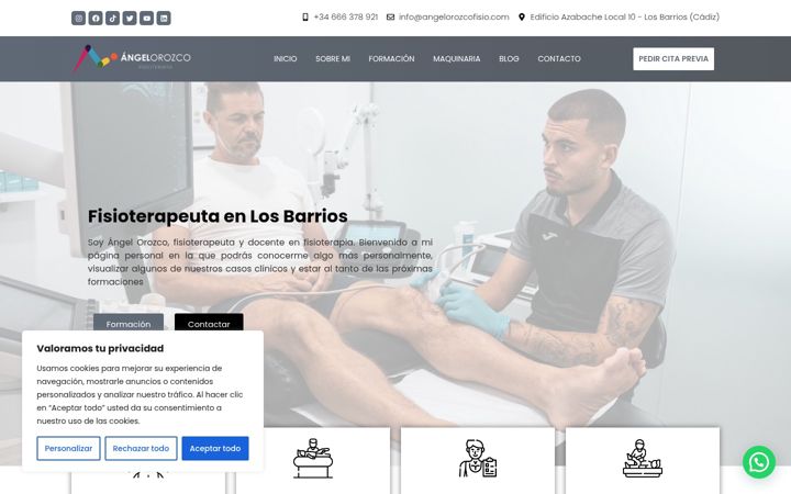 Posnetek zaslona angelorozcofisio.com