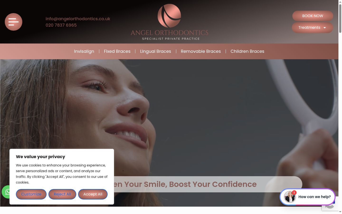 Captura de ecrã do banner de consentimento apresentado antes de qualquer interação