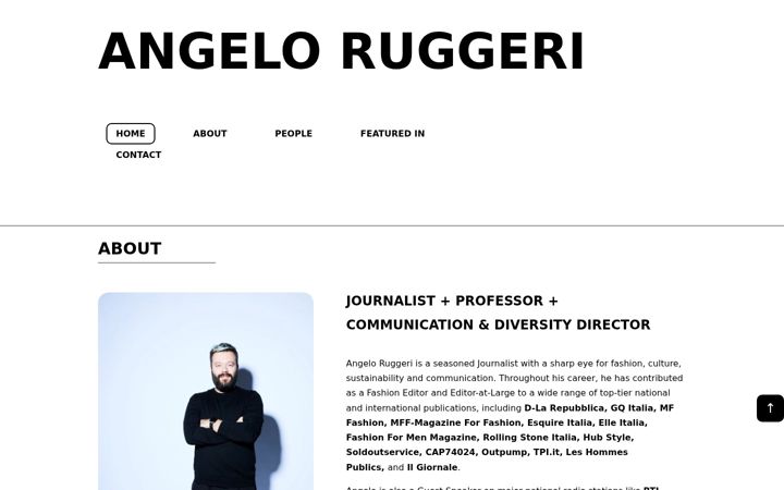 Posnetek zaslona angeloruggeri.com