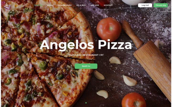 Screenshot of angelospizza.dk