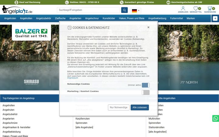 Screenshot of angelplatz.de