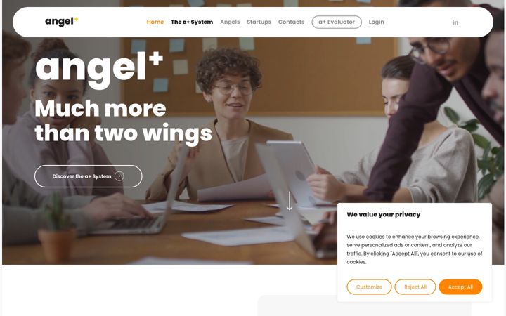 Screenshot of angelplus.vc