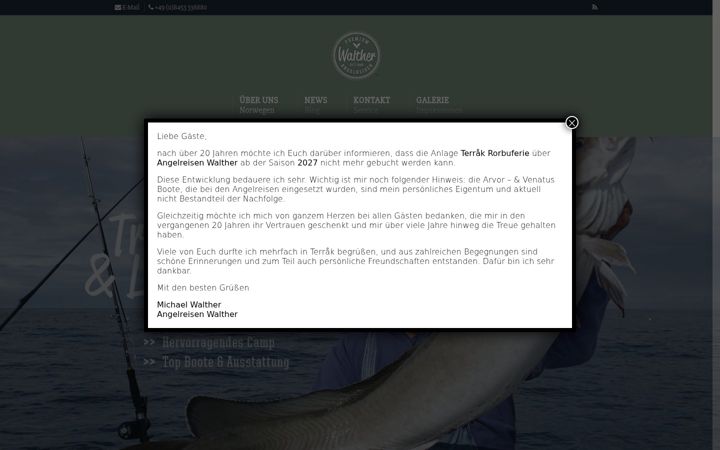 Skärmbild av angelreisen-walther.de