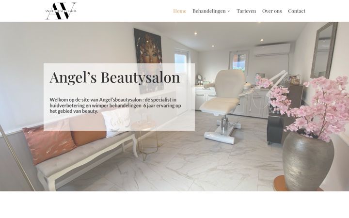 Screenshot of angels-beautysalon.nl