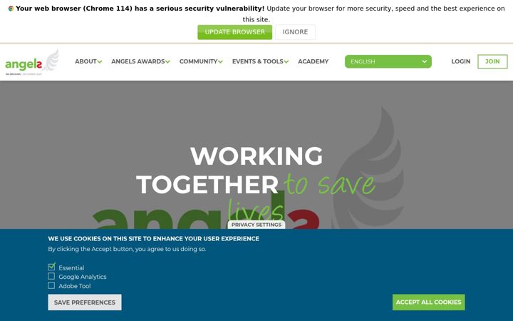 Screenshot of angels-initiative.com