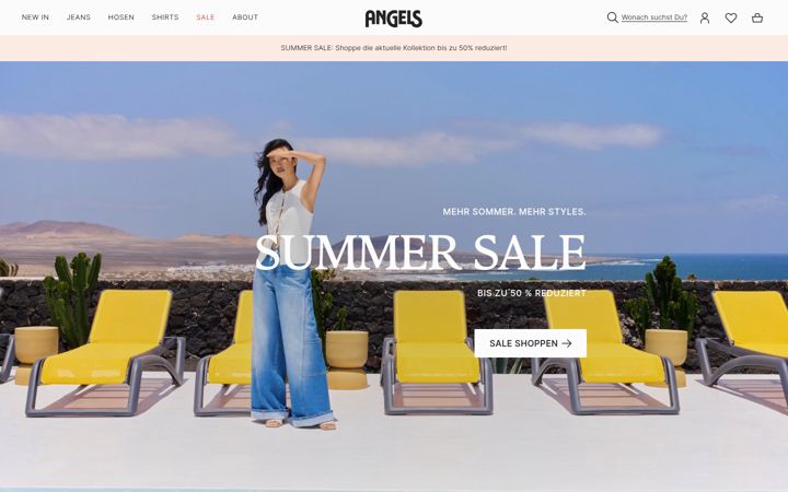 Screenshot of angels-jeans.de