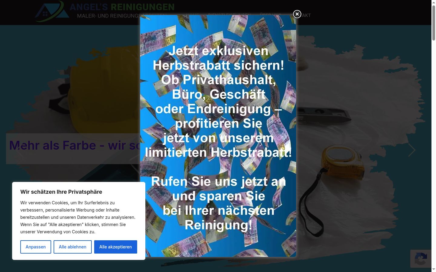 Screenshot tal-banner tal-kunsens muri qabel kwalunkwe interazzjoni