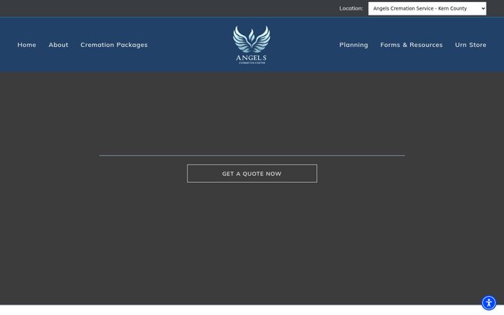 Screenshot of angelscremation.com