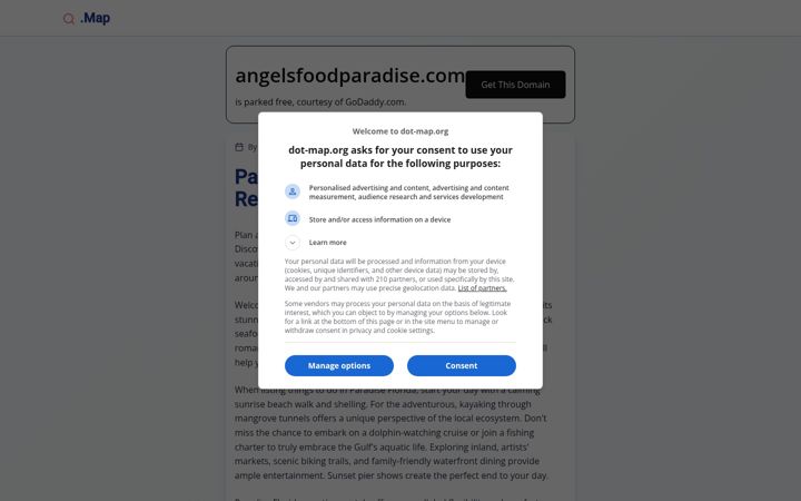 Screenshot of angelsfoodparadise.com