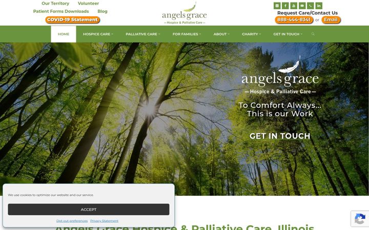 Screenshot of angelsgracehospice.com