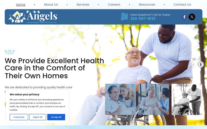 Screenshot of angelshhsinc.com