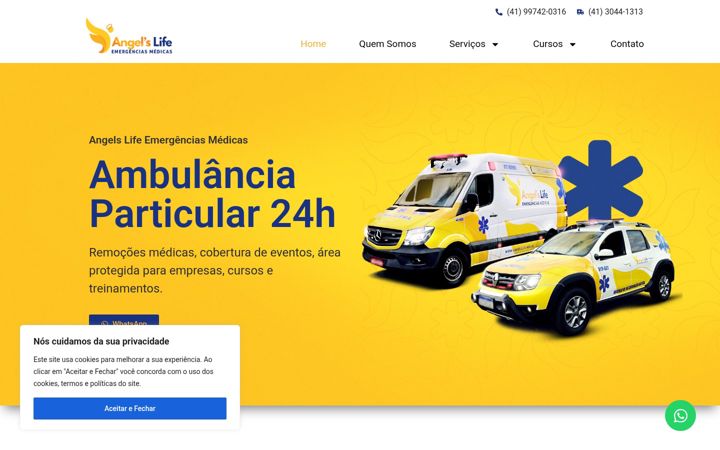 Screenshot of angelslife.med.br