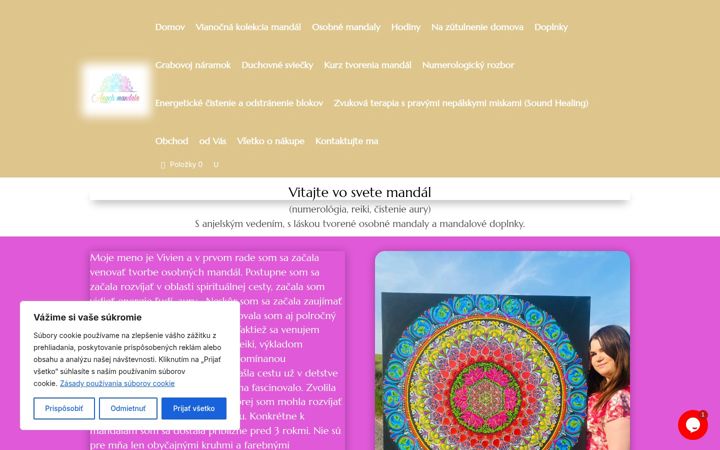 Screenshot di angelsmandala.sk
