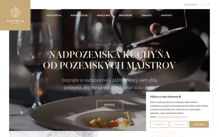 Screenshot of angelsrestaurant.sk