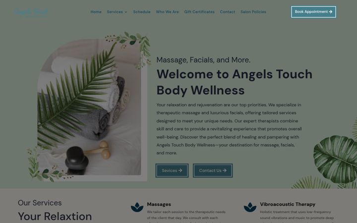 Screenshot of angelstouchbw.com