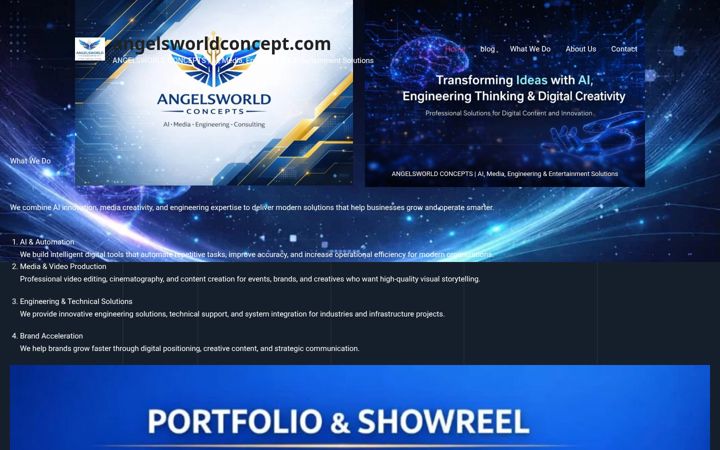 Screenshot of angelsworldconcept.com
