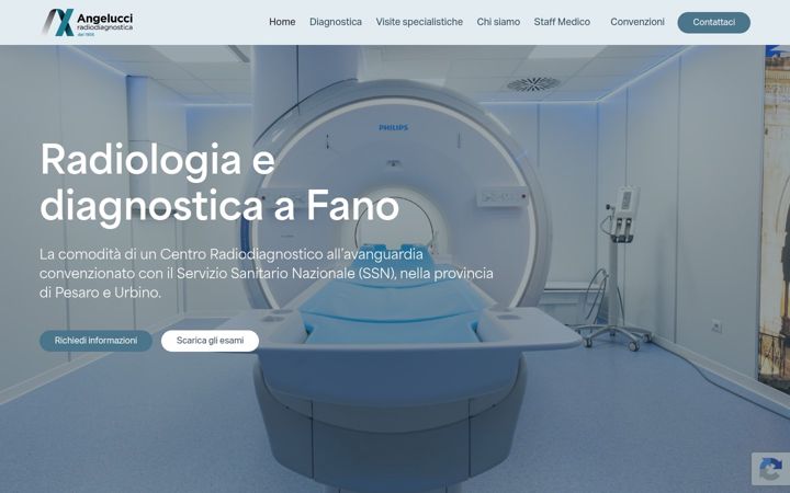 Screenshot stránky angelucciradiologia.it