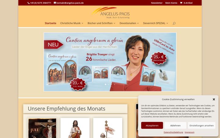 Screenshot of angelus-pacis.de