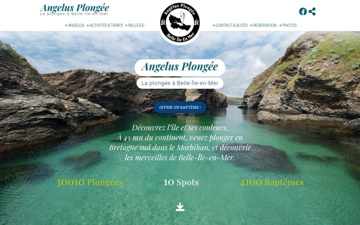 Screenshot of angelus-plongee.com