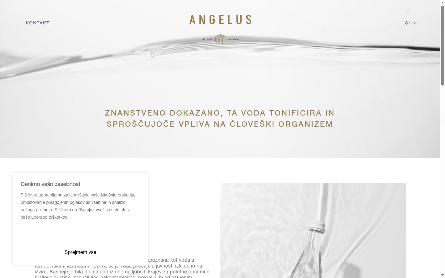 Snímek obrazovky baneru souhlasu zobrazeného před jakoukoli interakcí