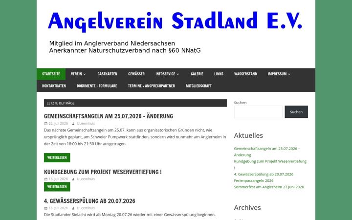 Screenshot of angelverein-stadland.de