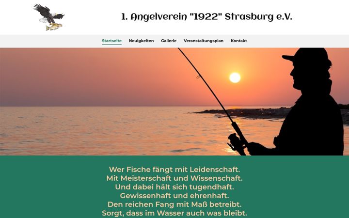 Screenshot of angelverein-strasburg.de