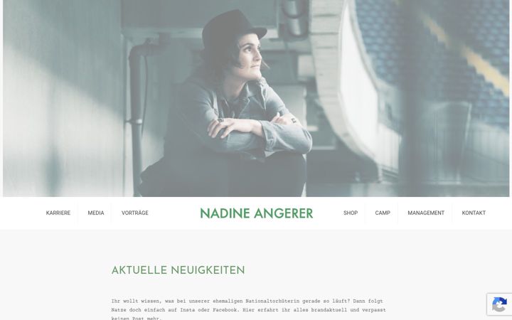 Kuvakaappaus sivustosta angerer-nadine.com