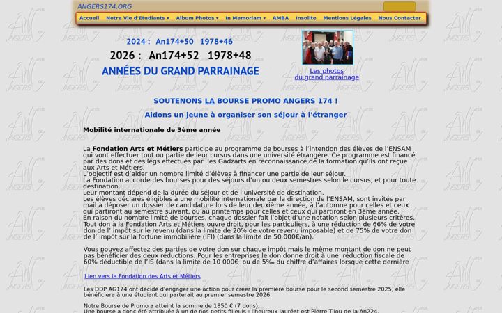 Screenshot of angers174.org